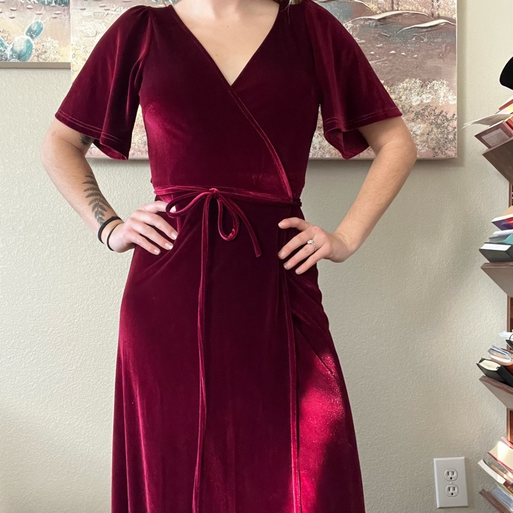 COPY - Baltic born beautiful velvet wrap dress
